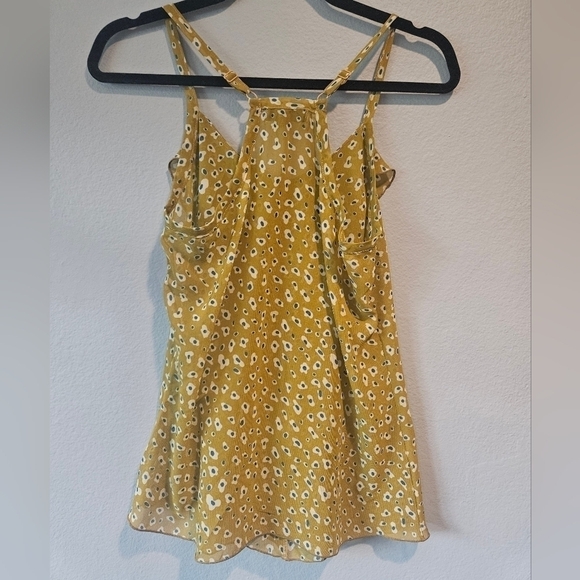 Mine Women's Size S Sheer Tank Top Blouse Adjustable Straps Chiffon Top - Picture 7 of 7